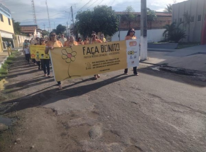 Prefeitura de Barão de Grajaú promove Caminhada do Maio Laranja em combate ao abuso infantil